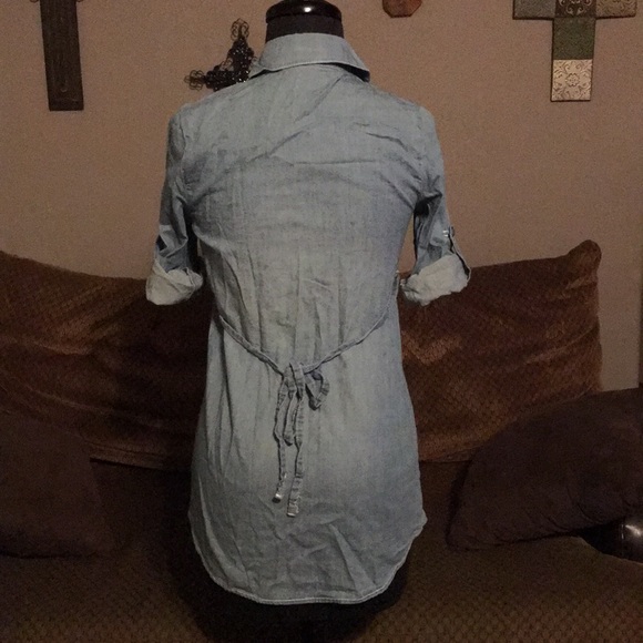 Max Azria Miley Cyrus Denim Shirt - Picture 3 of 7